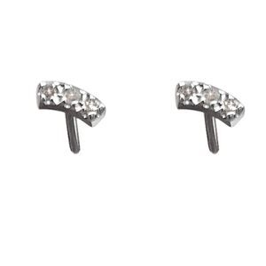 Sterling silver trio stud earrings